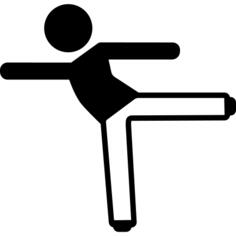 Man with Arms and one Leg Streching Position
