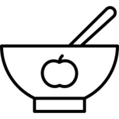 Baby Plate with Apple Drawing