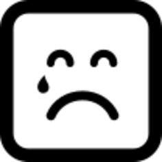 Teardrop falling on sad emoticon face