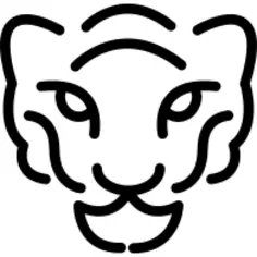 Cheetah head outline