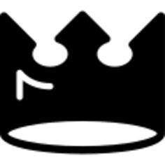 Vintage dark royal crown design
