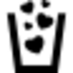 Trash container full of hearts