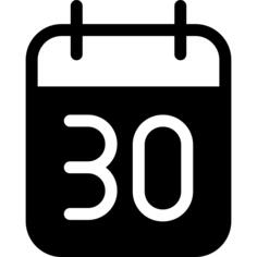 Calendar day Thirty