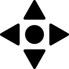 红衣主教点与四个三角形的圆形星