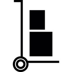 Trolley push cart with boxes