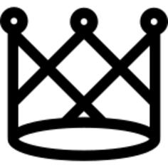 Royal crown made of criss cross lines and circles variant