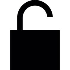 Open padlock