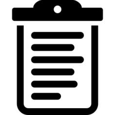 Clipboard with Text