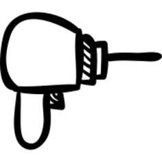 Drill hand drawn contruction tool