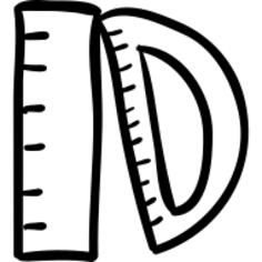 Rulers hand drawn education tools