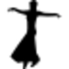 Female flamenco dancer shape