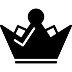 Royal crown silhouette with white details