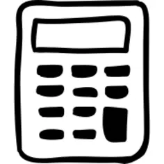 Calculator hand drawn