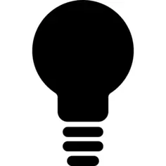 Black lightbulb symbol