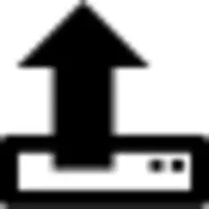 上传向上箭头和硬盘的符号