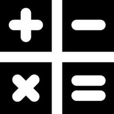 Mathematical symbols in boxes