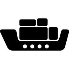 Container ship side view