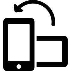 Phone position rotation from horizontal to vertical