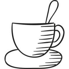 Coffee Cup with Spoon