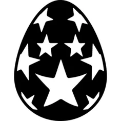 Easter egg covered by stars