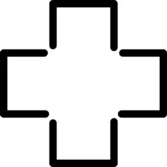 空白的药房十字架