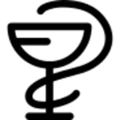 Glass cup with a wavy line