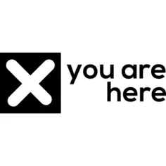 Museum cross signal of orientation for map