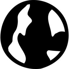 Earth globe global handmade symbol