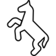 Horse outline raising front feet side view