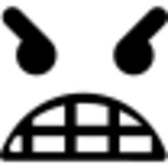 Angry emoticon face