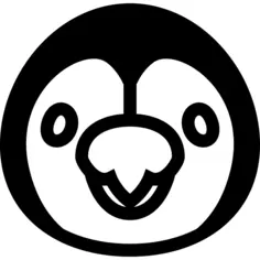 Penguin face front