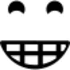 Smiling emoticon square face