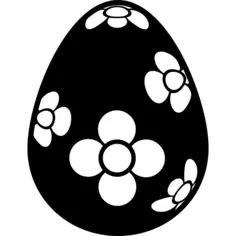 Easter egg with flowers design