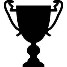 Trophy cup big black shape