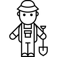 Gardener with Shovel