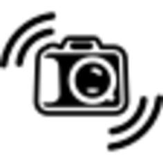 Photo camera symbol with lines at corners