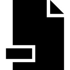 Document with Minus Sign