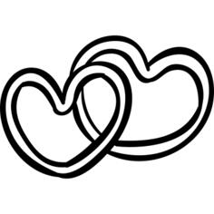 Romantic pair of hearts