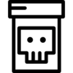 Skull inside a jar for experimentation or observation