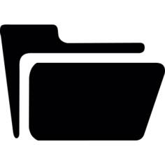 Opened black folder