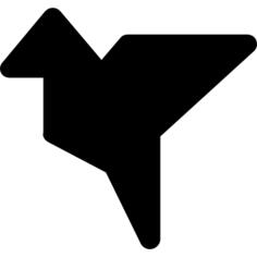 Bird shape origami