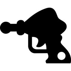 Rays gun silhouette of weapon of outer space