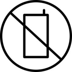 No cellphone use allowed