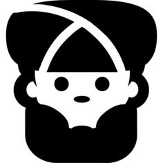 Man face with turban and beard
