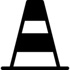 条纹的路锥