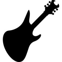Bass guitar black silhouette