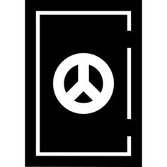 与和平标志的门