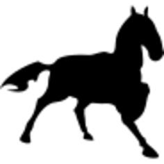 Horse making a pose silhouette