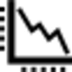 Descending business graphic symbol