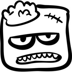 Halloween monster face